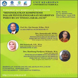 Workshop Dan Bimbingan Teknis Penyelenggaran Kearsipan Kearsipan UT